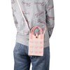 Heart Shaped Knitted Mini Crossbody Phone Bag For 6.9 inch and Below Phones(Pink)