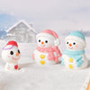 3pcs Christmas Lovely Micro Landscape Snow Ornament Decorative Accessories, Style: No.1 Smile Love