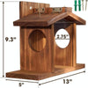 Wooden Squirrel & Chipmunk Feeder with Tray & Cob Holder