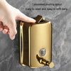 304 Stainless Steel Bathroom Soap Dispenser Simple Hotel Home Wall Mounted Manual Shower Fluid Bottle, Capacity: 1000ml Gold