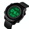 Skmei 1540 Fashion Outdoor Sports Large Dial Student Watch Multi Function Waterproof Mens Electronic Watch(Black White)
