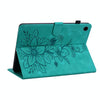 For Samsung Galaxy Tab A9 Lily Embossed Leather Tablet Case(Green)