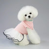 Breathable Pink Striped Dog Skirt, XS - Summer Pet Clothes