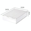 Under Desk Invisible Drawer Storage Box Office Student Desk Bottom Stationery Sundry Organizer, Size: Large(White)