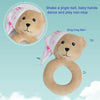 Baby Hand Rattles Toys Hand Grip Stick Newborn Soothing Toys,Style: Sleep Bear Pink Bibi Style