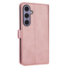 For Samsung Galaxy S25 5G AZNS Skin Feel Calf Texture Flip Leather Phone Case(Rose Gold)