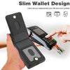 For Samsung Galaxy Z Fold5 AwQuer RFID Vertical Flip Card Bag Holder Leather Phone Case(Black)