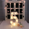Digit 5 Shape Decoration Light, Dry Battery Powered Warm White Standing Hanging Holiday Light