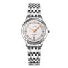 SKMEI 9272 Stainless Steel Buckle Strap Waterproof Quartz Watch Women(Silver Shell Silver Surface)