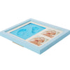 Baby Hand Foot Print Mold Maker Solid Wooden Photo Frame With Cover Fingerprint Mud Set(Pink)