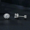S925 Sterling Silver With White Gold Moissanite Earrings(MSE054)