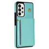 For Samsung Galaxy A53 5G Three Fold Card Bag Phone Case with Long Lanyard(Mint)