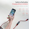 ROCK 1.2m 2.1A TPE + Nylon Braided USB to 8 Pin Data Sync Charge Cable For iPhone 11 Pro Max / iPhone 11 Pro / iPhone 11 / iPhone XR / iPhone XS MAX / iPhone X & XS / iPhone 8 & 8 Plus / iPhone 7 & 7 Plus (Black)