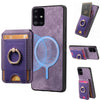 For Samsung Galaxy A71 5G Retro Splitable Magnetic Stand Card Bag Leather Phone Case(Purple)