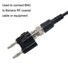 5x BNC Female to Dual Banana Plug Adapter - Black