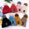 MZ8567 2 in 1 Children Knitted Hat Autumn And Winter Warm Baby Wool Hat + Children Scarf Neck Suit, Size: Free Size(Orange)