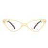 Street Stall Triangular Cat Eye Presbyopic Glasses, Degree: +350(Light Yellow)