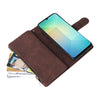 For Samsung Galaxy A06 4G Multifunctional Frosted Zipper Wallet Leather Phone Case(Coffee)