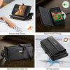 For Samsung Galaxy S23+ 5G CaseMe C39 RFID Blocking Zipper Wallet Leather Phone Case with Crossbody Strap(Black)