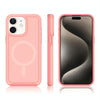For iPhone 11 Shockproof MagSafe Armor PC Hybrid TPU Phone Case(Light Pink+Coral Red)