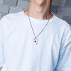 OPK 1542 Titanium Steel Men Necklace Personality Poker Pendant, Color: Black With Chain