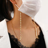 Retro Love Pearl Multi-Purpose  Anti-Lost Hanging Mask Glasses Chain(Gold)