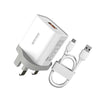 WK WP-U57 Max 18W Maxspeed QC3.0 Fast Charger +  USB to Micro USB Data Cable, Plug Type:UK Plug