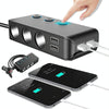 Car Cigarette Lighter Car Charger 3USB Port +1 QC3.0 + 3 Cigarette Lighter Ports + Back Clip Design + LED Display(HC67A)