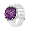 HK39 1.1 inch Smart Silicone Strap Watch Supports Bluetooth Call/Blood Oxygen Monitoring(White)