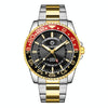 Ochstin 5019B Multifunctional Waterproof Stainless Steel Strap Quartz Watch(Gold+Black+Red)