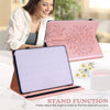 For Samsung Galaxy Tab A8 10.5 2021 SM-X200 / SM-X205 Tree & Deer Pattern Pressed Printing Leather Tablet Case(Pink)