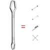 Multi-Function Plum Wrench Open Adjustment Double-Headed Self-Tightening Wrench(Black)