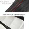 40cm Leather Truck Steering Wheel Cover(Black Red Line)