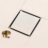 All Copper Brushed Anti-Odor Floor Drain Gravity Copper Core Bathroom Floor Drain, Specification: Square Invisible