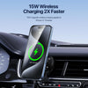 V5 15W Qi2 Air Outlet Car Transparent Magnetic Wireless Charging Holder(Black)