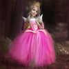 Girls Dress Halloween Cosplay Sleeping Beauty Princess Dresses Christmas Costume Party Children Kids Clothing, Size:110cm(Pink)