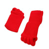 Massage Five-finger Socks Thickened Open-toed Socks, Color: Red