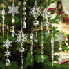 10pcs/set Transparent Snowflake Ice Pick Set Christmas Decoration Supplies