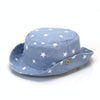 MZ7938 Spring Small Star Pattern Children Basin Hat Sun Hat, Size: S (48cm)(Light Denim Blue)