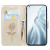 For Xiaomi Mi 11 Lite Rose Embossed Horizontal Flip PU Leather Case with Holder & Card Slots & Wallet(Gold)