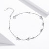 SCT005 S925 Silver Anklet White Gold Plated Anklet