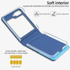 For Samsung Galaxy Z Flip6 VIETAO Metal Ring Card Slot PU Phone Case(Blue)