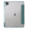 Clear Acrylic Leather Tablet Case For iPad Air 13 2024 / Pro 12.9 2022/ 2021 / 2020 / 2018(Dark Green)