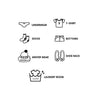 4pcs Small Closet Logo Sticker Removable Personalized Clothes Organizer Banner Sticker
