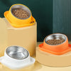 Heated Pet Bowl, Orange, Cat & Dog, Anti-Spill, Slanted