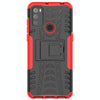 For Alcatel 3L (2021) Tire Texture Shockproof TPU+PC Protective Case with Holder(Red)