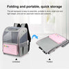 FUNADD Foldable Cat Backpack Carrier - Pink - Breathable Mesh