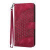 For Samsung Galaxy A56 5G Elephant Head Embossed Phone Leather Case with Lanyard(Rose Red)