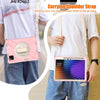 For Xiaomi Pad 7 / 7 Pro Rotatable Holder Silicone Hybrid PC Tablet Case with Shoulder Strap(Cherry Blossom Pink)