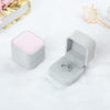3 PCS Wedding Jewelry Accessories Square Velvet Jewelry Box Jewelry Display Case Gift Boxes Ring Earrings Box(Beige)